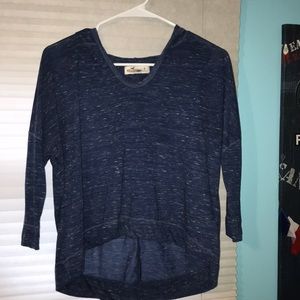 Navy blue mid sleeve shirt